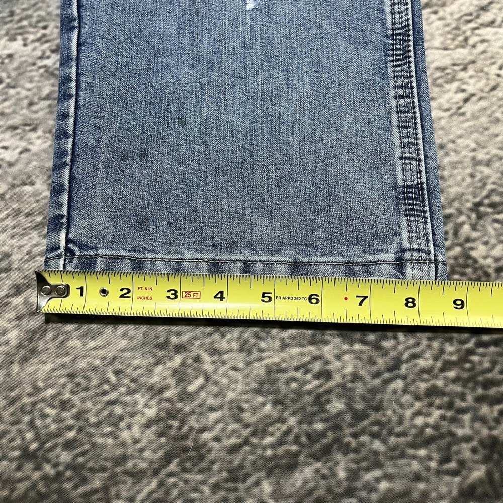 Wrangler Carpenter Jeans 34x30 Blue Distressed Faded Workwear Vintage‎ 2000s - Picture 16 of 16
